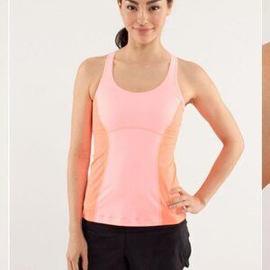 LULULEMON Pace TankOcean Stripe Bleached Coral